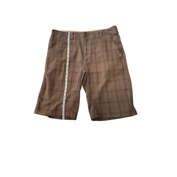 PrAna Mens Plaid Khaki Casual Shorts Size 34 - Picture 11 of 11